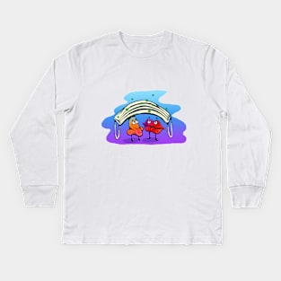 quarantine mask Kids Long Sleeve T-Shirt